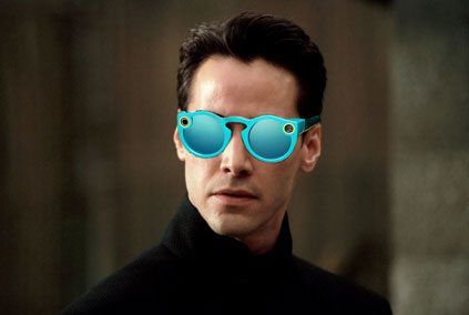 Neo with Spectacles on.. What if I told you Snapchat rebranded to Snap Inc. and is now a camera company