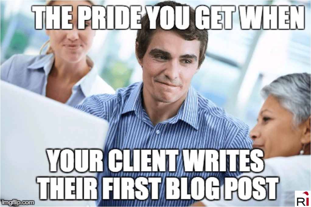 Digital Marketing gifs and memes - Digital marketing - when your client writes their first blog